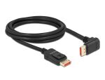 Delock DisplayPort Kabel Stecker gerade zu Stecker 90° unten gewinkelt 8K 60 Hz 2 m