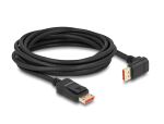 Delock DisplayPort Kabel Stecker gerade zu Stecker 90° unten gewinkelt 8K 60 Hz 5 m