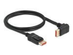 Delock DisplayPort Kabel Stecker gerade zu Stecker 90° oben gewinkelt 8K 60 Hz 1 m