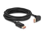 Delock DisplayPort Kabel Stecker gerade zu Stecker 90° oben gewinkelt 8K 60 Hz 5 m