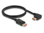 Delock DisplayPort Kabel Stecker gerade zu Stecker 90° rechts gewinkelt 8K 60 Hz 1 m