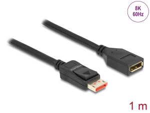 Delock DisplayPort Verlängerungskabel 8K 60 Hz 1 m