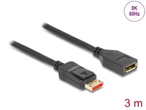 Delock DisplayPort Verlängerungskabel 8K 60 Hz 3 m