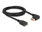 Delock DisplayPort Verlängerungskabel Stecker 90° rechts gewinkelt zu Buchse 8K 60 Hz 2 m