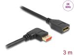 Delock DisplayPort Verlängerungskabel Stecker 90° rechts gewinkelt zu Buchse 8K 60 Hz 3 m