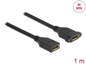 Delock DisplayPort 1.2 Kabel Buchse zu Buchse zum Einbau 4K 60 Hz 1 m