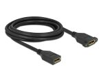 Delock DisplayPort 1.2 Kabel Buchse zu Buchse zum Einbau 4K 60 Hz 3 m