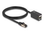 Delock Netzwerk Verlängerungskabel RJ45 Stecker zu RJ45 Buchse Cat.8.1 S/FTP 1 m schwarz