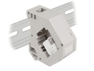 Delock Hutschienenadapter mit Keystone IEC Buchse zu Terminalblock