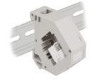 Delock Hutschienenadapter mit Keystone IEC Buchse zu Terminalblock