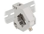 Delock Hutschienenadapter mit Keystone F Buchse zu F Buchse