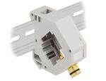 Delock Hutschienenadapter mit Keystone Polklemme zu Polklemme