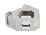 Delock Hutschienenadapter mit Keystone USB 2.0 Typ-A Buchse zu USB 2.0 Typ-A Buchse