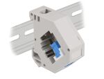 Delock Hutschienenadapter mit Keystone SC Simplex Buchse zu SC Simplex Buchse blau
