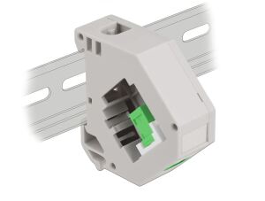 Delock Hutschienenadapter mit Keystone SC Simplex Buchse zu SC Simplex Buchse grün