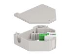 Delock Hutschienenadapter mit Keystone SC Simplex Buchse zu SC Simplex Buchse grün