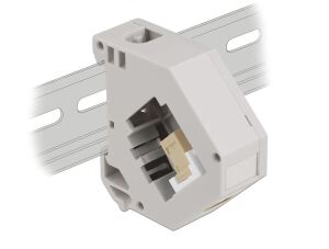 Delock Hutschienenadapter mit Keystone SC Simplex Buchse zu SC Simplex Buchse beige