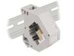 Delock Hutschienenadapter mit Keystone SC Simplex Buchse zu SC Simplex Buchse beige