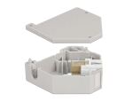Delock Hutschienenadapter mit Keystone SC Simplex Buchse zu SC Simplex Buchse beige