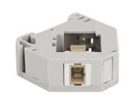 Delock Hutschienenadapter mit Keystone SC Simplex Buchse zu SC Simplex Buchse beige