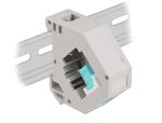 Delock Hutschienenadapter mit Keystone SC Simplex Buchse zu SC Simplex Buchse aqua