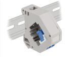 Delock Hutschienenadapter mit Keystone LC Duplex Buchse zu LC Duplex Buchse blau