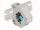 Delock Hutschienenadapter mit Keystone LC Duplex Buchse zu LC Duplex Buchse aqua