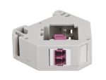 Delock Hutschienenadapter mit Keystone LC Duplex Buchse zu LC Duplex Buchse violett
