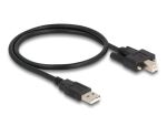 Delock Kabel USB 2.0 Typ-A Stecker zu Typ-B Stecker mit Schrauben 0,5 m