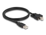Delock Kabel USB 2.0 Typ-A Stecker zu Typ-B Stecker mit Schrauben 1 m