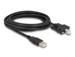 Delock Kabel USB 2.0 Typ-A Stecker zu Typ-B Stecker mit Schrauben 3 m