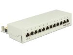 Delock Desktop Patchpanel 12 Port Cat.6 grau