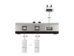 Delock Umschalter USB 2.0 mit 2 x Typ-B Buchse zu 1 x Typ-A Buchse manuell bidirektional