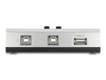 Delock Umschalter USB 2.0 mit 2 x Typ-B Buchse zu 1 x Typ-A Buchse manuell bidirektional