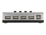 Delock Umschalter USB 2.0 mit 1 x Typ-B Buchse zu 4 x Typ-A Buchse manuell bidirektional
