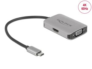 Delock USB Type-C™ Splitter (DP Alt Mode) > 1 x HDMI + 1 x VGA out