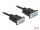 Delock RS-232 Kabel Seriell D-Sub 9 Buchse zu Buchse Nullmodem mit schmalem Steckergehäuse - CTS / RTS auto control - 2 m