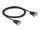 Delock RS-232 Kabel Seriell D-Sub 9 Buchse zu Buchse Nullmodem mit schmalem Steckergehäuse - CTS / RTS auto control - 2 m