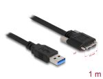 Delock USB 5 Gbps Kabel Typ-A Stecker zu Typ Micro-B Stecker mit Schrauben 1 m