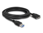 Delock USB 5 Gbps Kabel Typ-A Stecker zu Typ Micro-B Stecker mit Schrauben 3 m