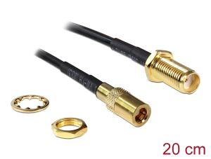 Delock Antennenkabel SMA Buchse zum Einbau > SMB Stecker 200 mm