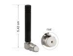 Delock GSM Quadband Antenne FME 2 dBi 90° omnidirektional starr schwarz