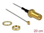 Delock Antennenkabel RP-SMA Buchse zum Einbau zu I-PEX...