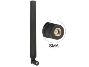 Delock LTE Antenne SMA Stecker 0 - 4 dBi omnidirektional drehbar mit Kippgelenk schwarz