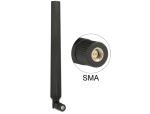 Delock LTE Antenne SMA Stecker 0 - 4 dBi omnidirektional drehbar mit Kippgelenk schwarz