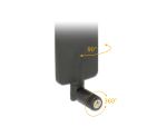 Delock LTE Antenne SMA Stecker 2 dBi omnidirektional drehbar mit Kippgelenk schwarz