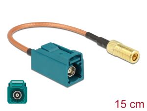 Delock Antennenkabel FAKRA Z Buchse > SMB Stecker RG-316 15 cm