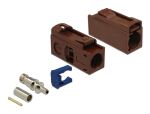 Delock FAKRA F Buchse 25 mm (lang) zum Crimpen