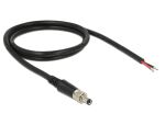 Delock Stromversorgungskabel DC 5,5 x 2,1 x 9,5 mm verschraubbar zu offenen Kabelenden 95 cm