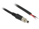 Delock Stromversorgungskabel DC 5,5 x 2,5 x 9,5 mm verschraubbar zu offenen Kabelenden 95 cm